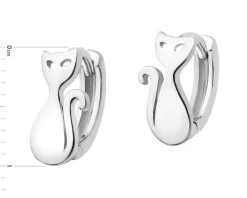 Kolczyki srebrne - koty