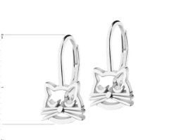 Kolczyki srebrne - koty