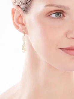 Kolczyki srebrne - liście