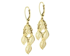 Kolczyki srebrne - liście