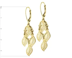 Kolczyki srebrne - liście