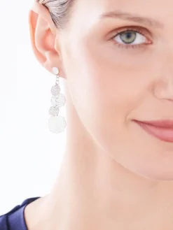 Kolczyki srebrne - rozety