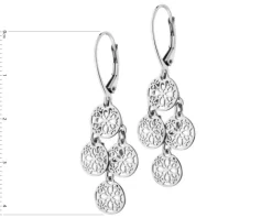 Kolczyki srebrne - rozety