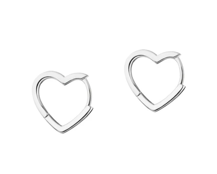 Kolczyki srebrne - serca