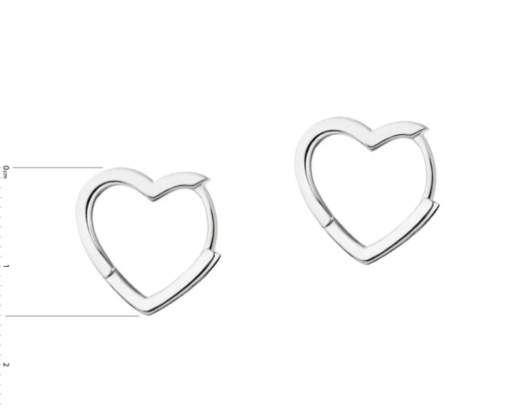 Kolczyki srebrne - serca