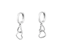 Kolczyki srebrne - serca