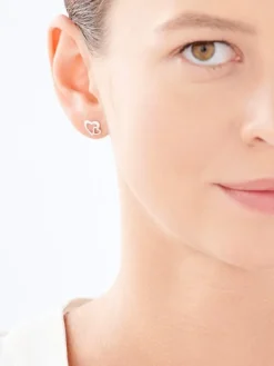 Kolczyki srebrne - serca