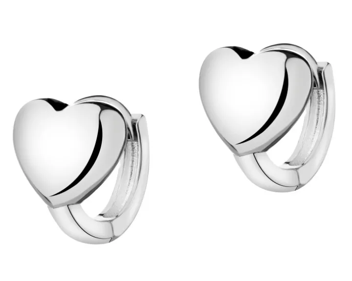 Kolczyki srebrne - serca
