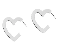 Kolczyki srebrne - serca