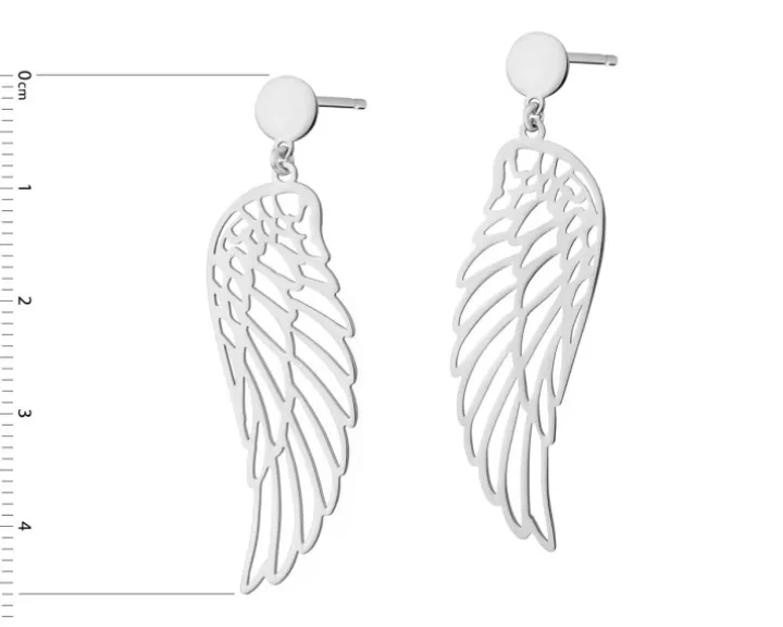 Kolczyki srebrne - skrzydła