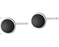 Kolczyki srebrne z agatem - koła