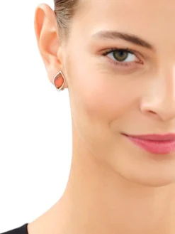 Kolczyki srebrne z bursztynem - klipsy