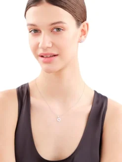 Kolczyki srebrne z cyrkoniami - serca