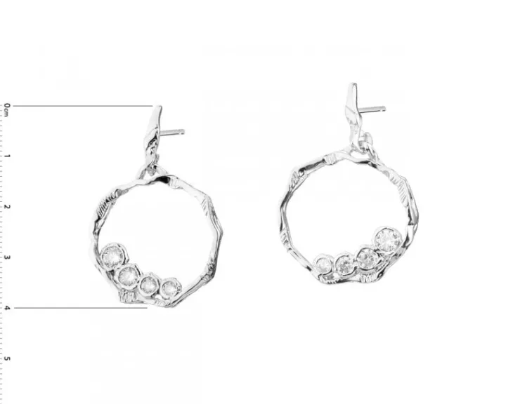 Kolczyki srebrne z cyrkoniami