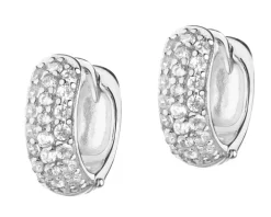 Kolczyki srebrne z cyrkoniami - koła