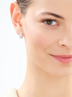 Kolczyki srebrne z cyrkoniami - koła