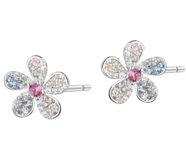 Kolczyki srebrne z cyrkoniami