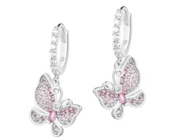 Kolczyki srebrne z cyrkoniami - motyle