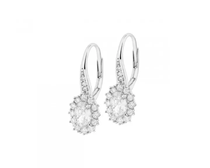 Kolczyki srebrne z cyrkoniami