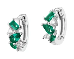 Kolczyki srebrne z cyrkoniami - koła