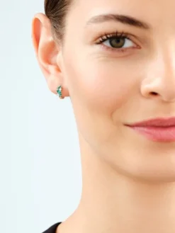 Kolczyki srebrne z cyrkoniami - koła