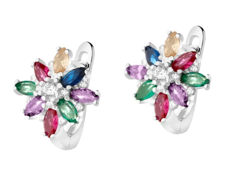 Kolczyki srebrne z cyrkoniami