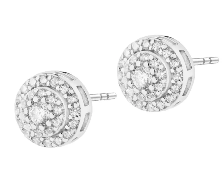 Kolczyki srebrne z cyrkoniami