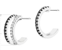 Kolczyki srebrne z cyrkoniami - koła