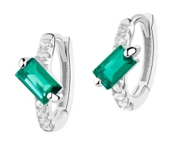 Kolczyki srebrne z cyrkoniami - koła