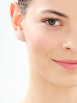 Kolczyki srebrne z cyrkoniami - motyle