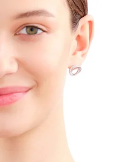 Kolczyki srebrne z cyrkoniami - koła