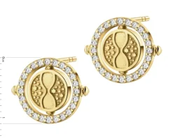 Kolczyki srebrne z cyrkoniami - Harry Potter, zmieniacz czasu, Warner Bros. Discovery