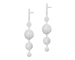 Kolczyki srebrne z cyrkoniami - koła