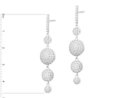 Kolczyki srebrne z cyrkoniami - koła