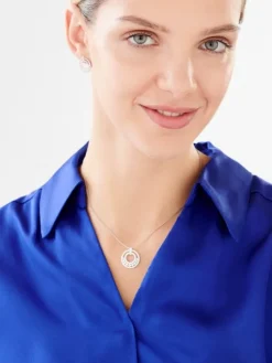 Kolczyki srebrne z cyrkoniami - koła