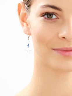 Kolczyki srebrne z cyrkoniami - gwiazdy