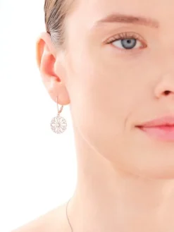 Kolczyki srebrne z cyrkoniami - rozety