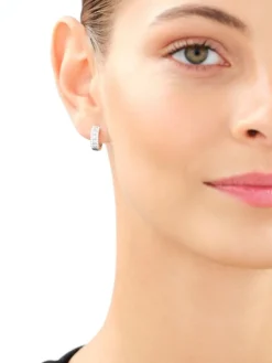 Kolczyki srebrne z cyrkoniami - koła