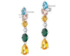 Kolczyki srebrne z cyrkoniami