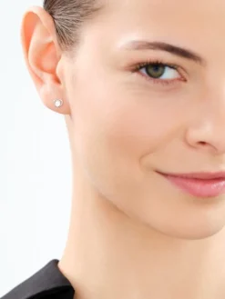 Kolczyki srebrne z cyrkoniami - serca