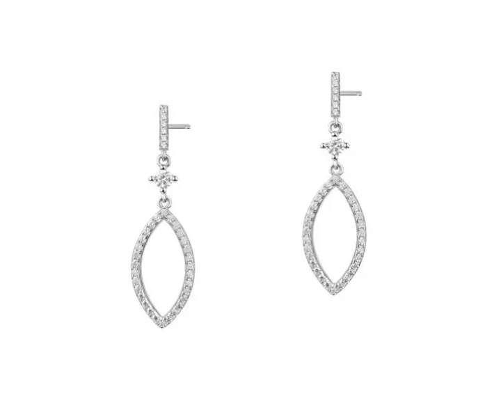 Kolczyki srebrne z cyrkoniami