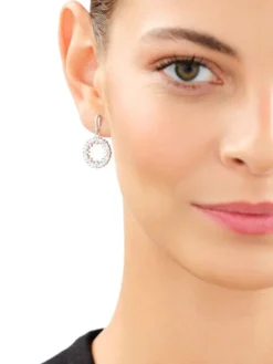 Kolczyki srebrne z cyrkoniami - koła