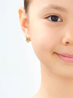 Kolczyki srebrne z cyrkoniami i emalią - Harry Potter, Hogwart, Warner Bros. Discovery