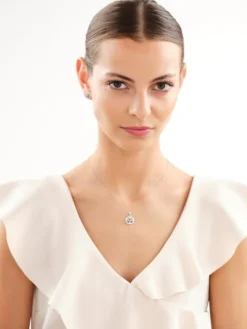 Kolczyki srebrne z cyrkoniami - drzewa