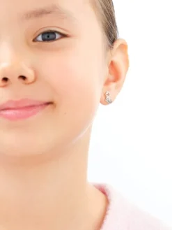 Kolczyki srebrne z cyrkoniami - pieski