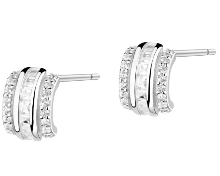 Kolczyki srebrne z cyrkoniami