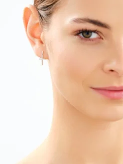 Kolczyki srebrne z cyrkoniami - krzyże