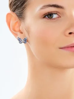 Kolczyki srebrne z cyrkoniami - motyle