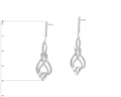 Kolczyki srebrne z cyrkoniami - serce