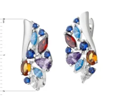 Kolczyki srebrne z cyrkoniami